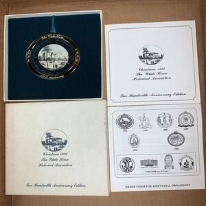 Vtg White House Historical Association 1992 Christmas Ornament 200th Anniversary